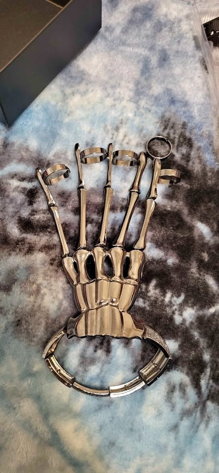 Skeleton Hand Bracelet with Rings