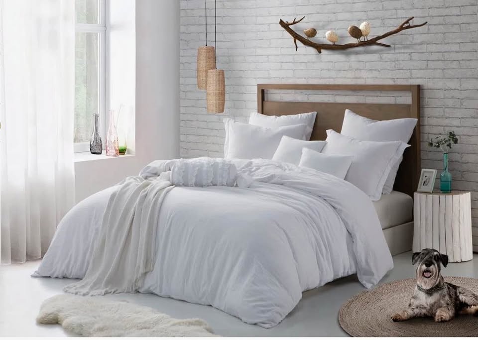 Super Soft Crinkle Washed Microfiber Duvet Cover Set Full/Queen