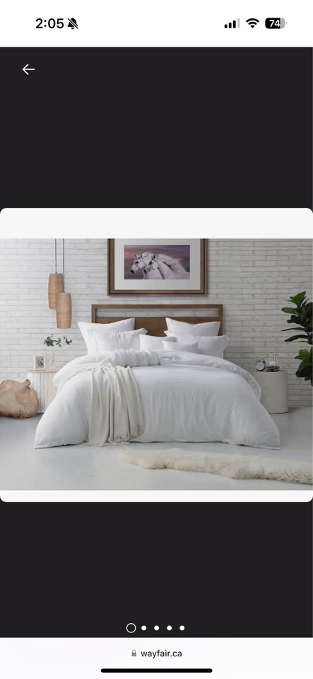 Super Soft Crinkle Washed Microfiber Duvet Cover Set Full/Queen - photo 2