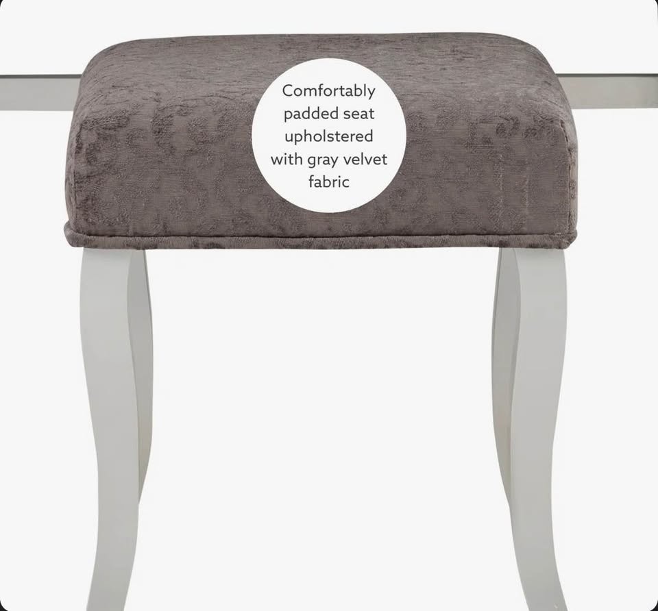 House of Hampton Daughtry Vanity Set w/ Mirror & Stool - photo 5