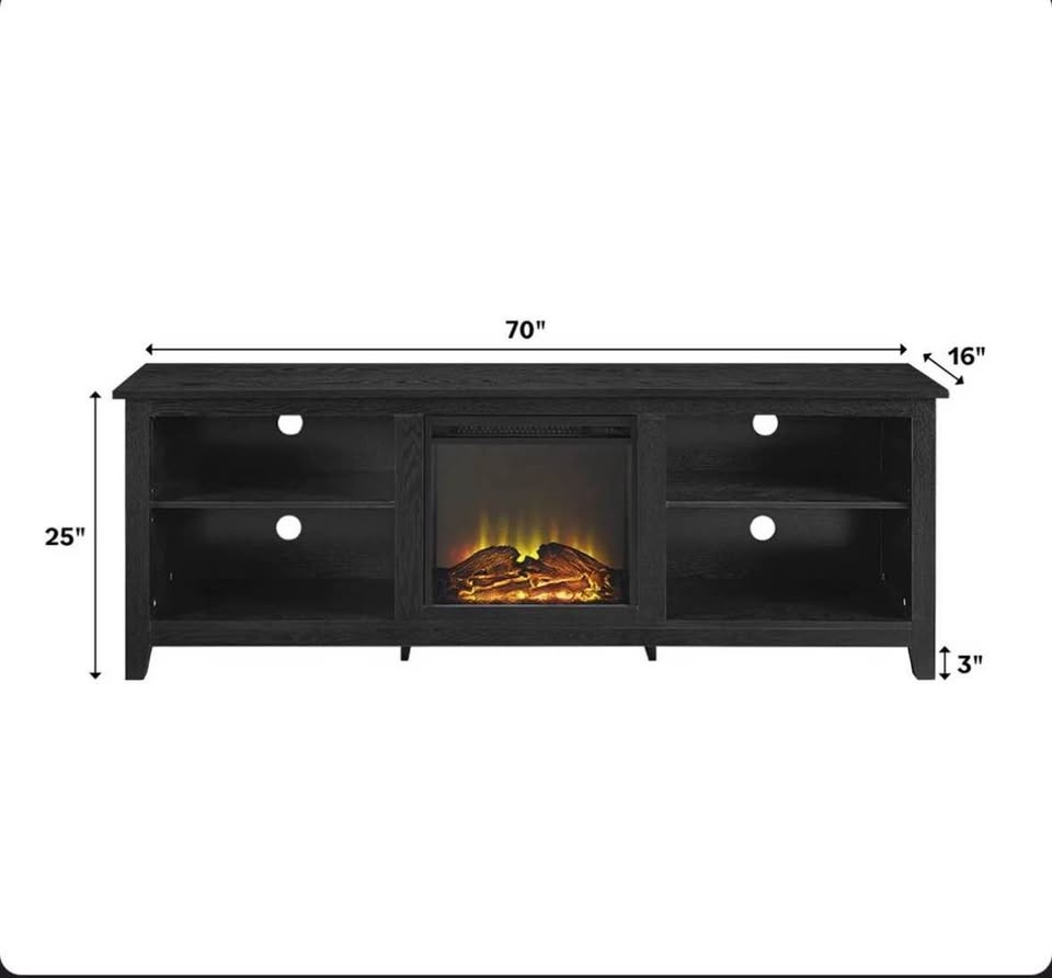 Darby Home Co Kneeland 70" TV Stand w/ Electric Fireplace - photo 3
