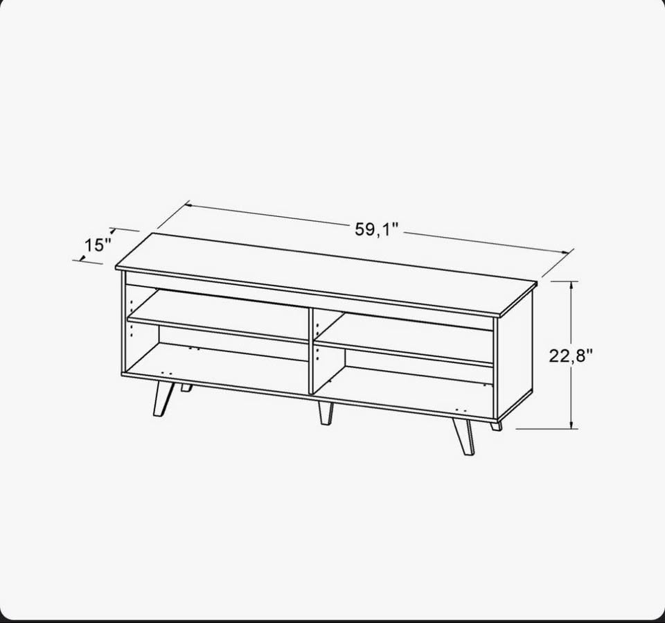 Schaeffer 58" Open Storage TV Stand for TVs up to 65" - photo 3