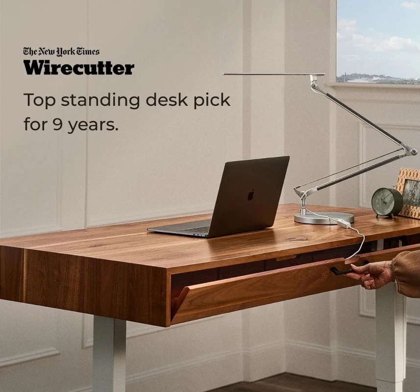 UPLIFT Standing Desk (60" x 30" Bamboo Curve) + Accessories - photo 2