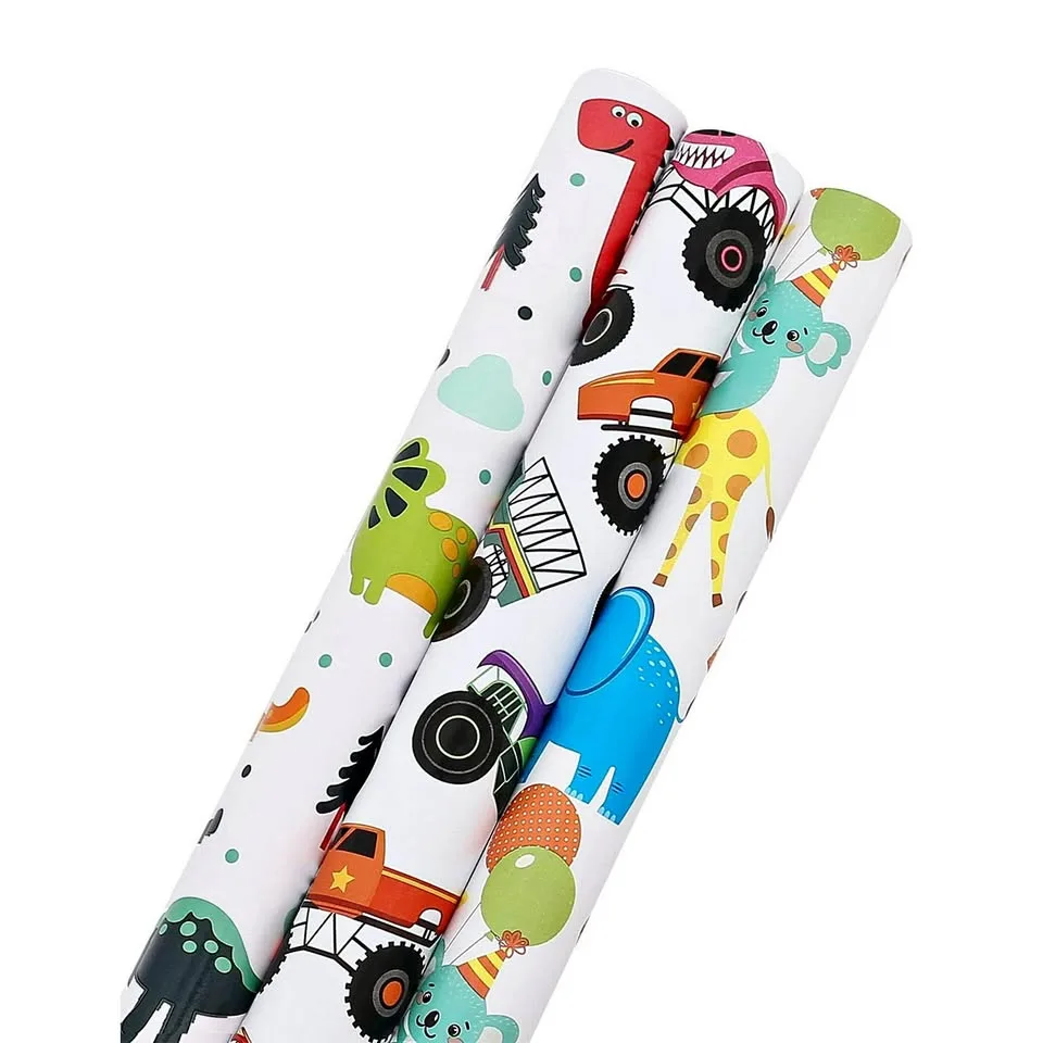 Kids Birthday Wrapping Paper and gifts 🎁 (3 rolls) thumbnail