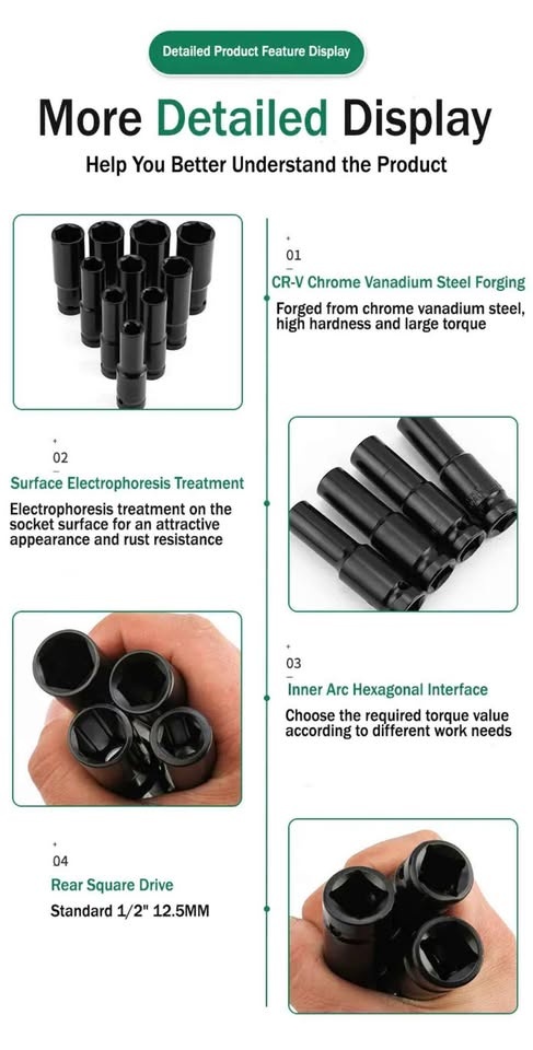15-Piece 1/2-Inch Socket Set with Hard Case - photo 4