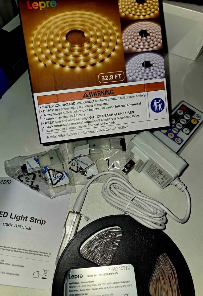 Lepro LED Strip Lights, 32.8ft 24V Dimmable, Warm White - photo 2