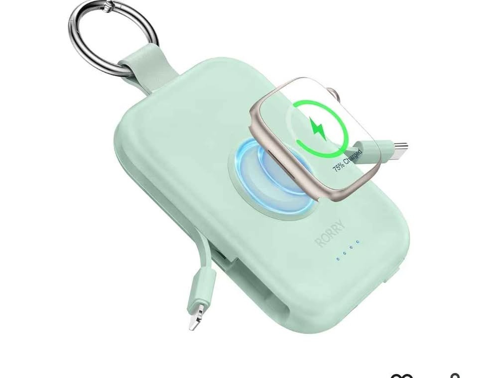 Sealed Power Bank 5000mAh Portable Charger with Built-in Cables - photo 3