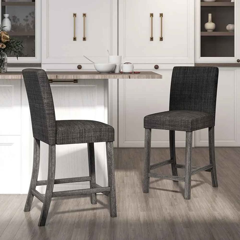COSTWAY Counter Height Bar Stools (Set of 2) - photo 2