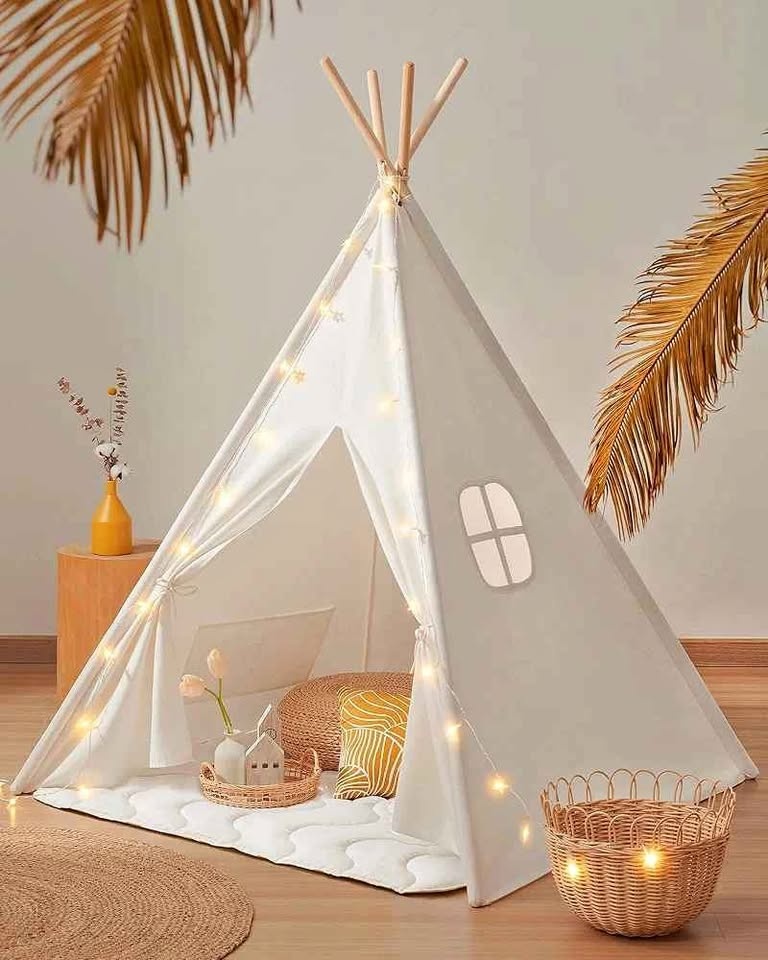 Tiny Land Kids Teepee Tent with Lights & Bag