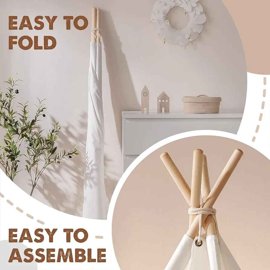 Tiny Land Kids Teepee Tent with Lights & Bag - photo 4