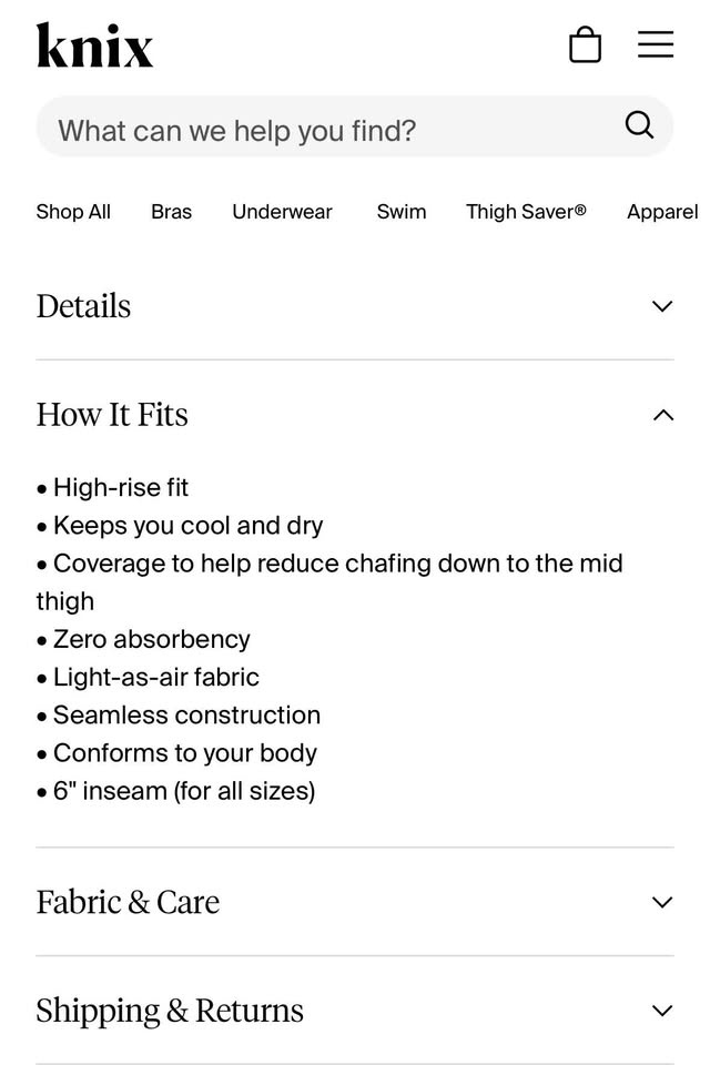 KNIX Thigh Saver 6” - Nude & Black - Size L - photo 4