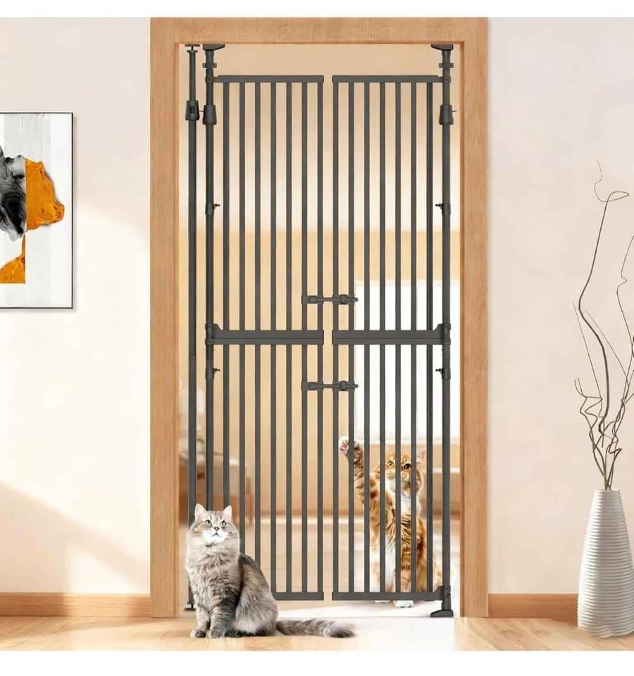 Extra Tall Cat Gate for Doorways - 75"-90.5" Tall, 33"-37.8" Wid - photo 3