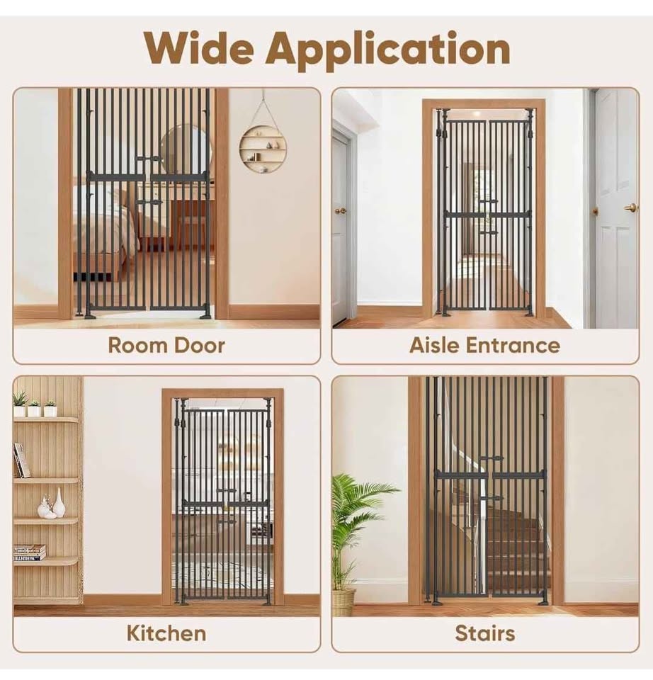 Extra Tall Cat Gate for Doorways - 75"-90.5" Tall, 33"-37.8" Wid - photo 5