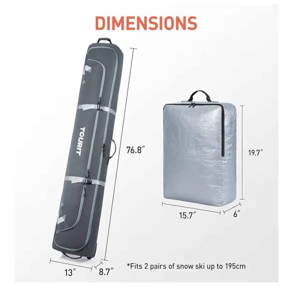 TOURIT Rolling Ski Bag & Boot Bag Combo - photo 4