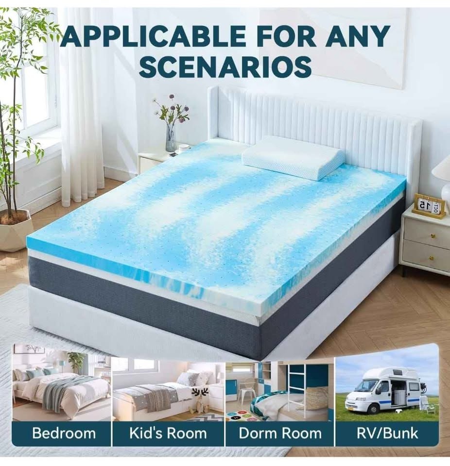 3 Inch Gel Memory Foam Mattress Topper - King Size - photo 2