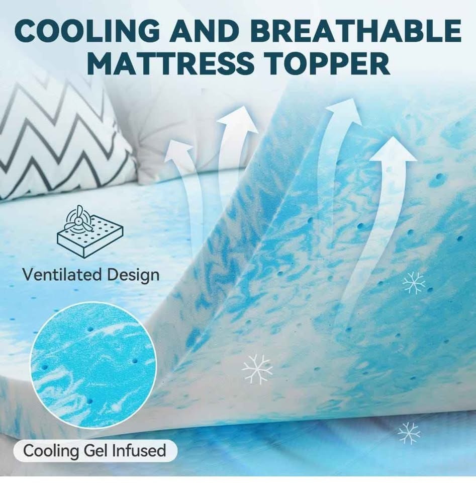 3 Inch Gel Memory Foam Mattress Topper - King Size - photo 3