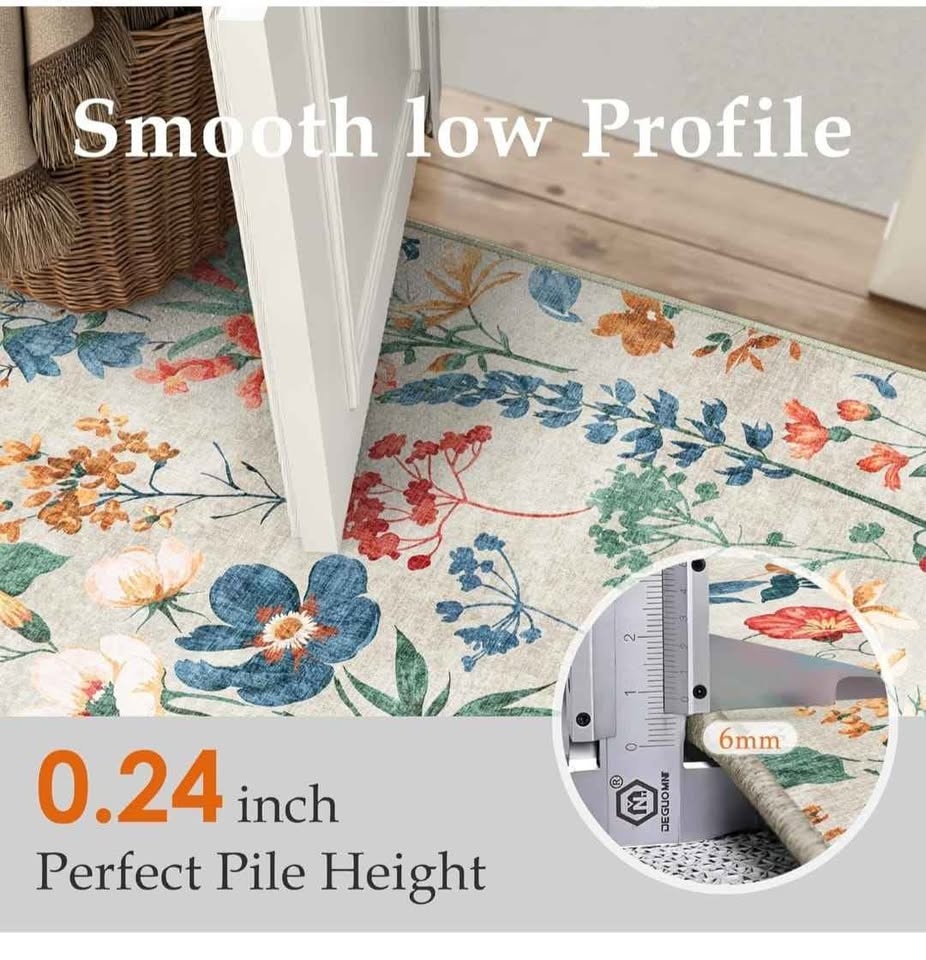 8x10 Brand New Floral Washable Area Rug - photo 4