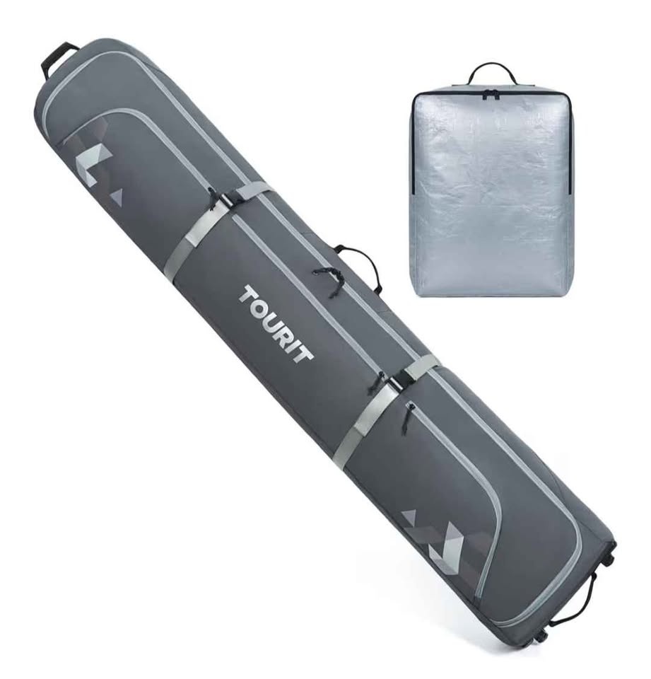 TOURIT Rolling Ski Bag & Boot Bag Combo - Padded, 195cm