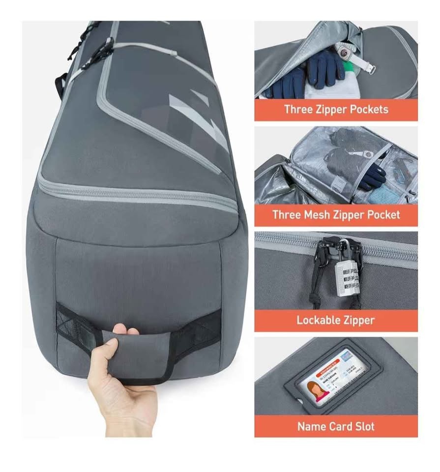 TOURIT Rolling Ski Bag & Boot Bag Combo - Padded, 195cm - photo 3