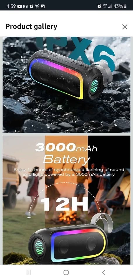 Portable Bluetooth Speaker, IPX6 Waterproof 20W HiFi Stereo Soun - photo 4
