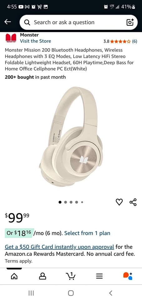 Monster Mission 200 Bluetooth Headphones