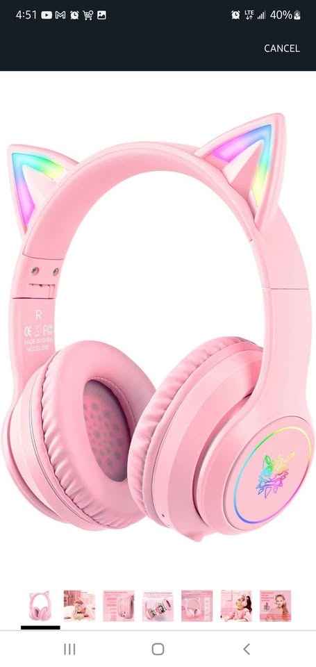 Bluetooth Cat Ear Headphones for Kids & Adults - photo 2
