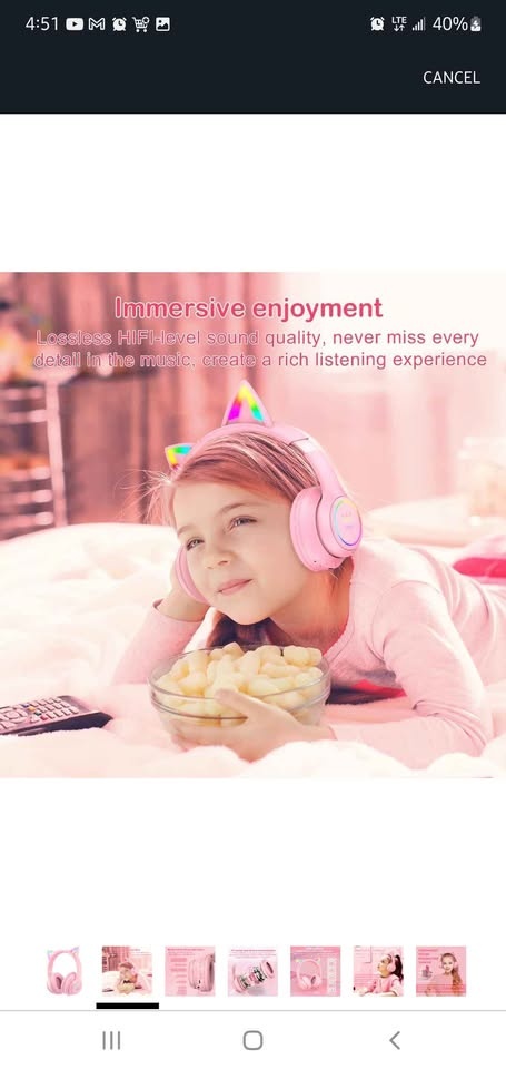 Bluetooth Cat Ear Headphones for Kids & Adults - photo 3