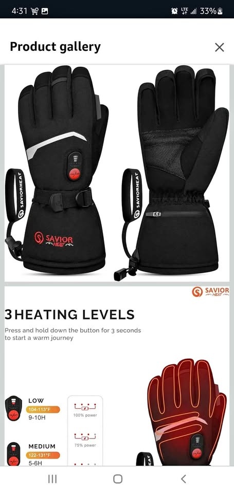 SAVIOR HEAT Rechargeable Heated Gloves