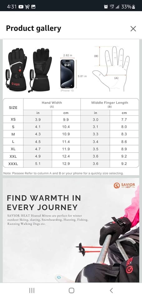 SAVIOR HEAT Rechargeable Heated Gloves - photo 5