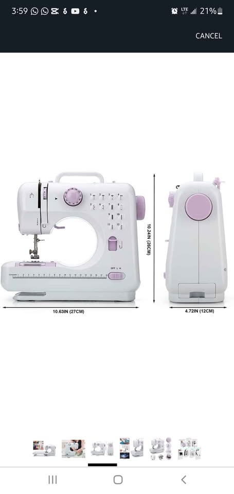 Mini Sewing Machine w/ Extension Stand & Supplies - photo 5