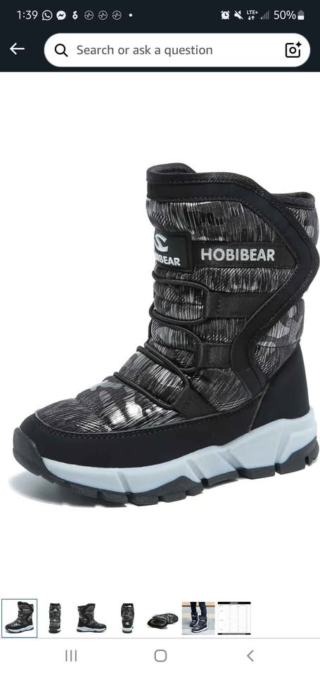 BODATU Boys Snow Boots Outdoor Waterproof Winter Kids Shoes - photo 2