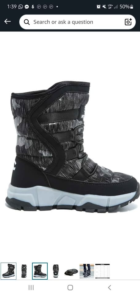 BODATU Boys Snow Boots Outdoor Waterproof Winter Kids Shoes - photo 3