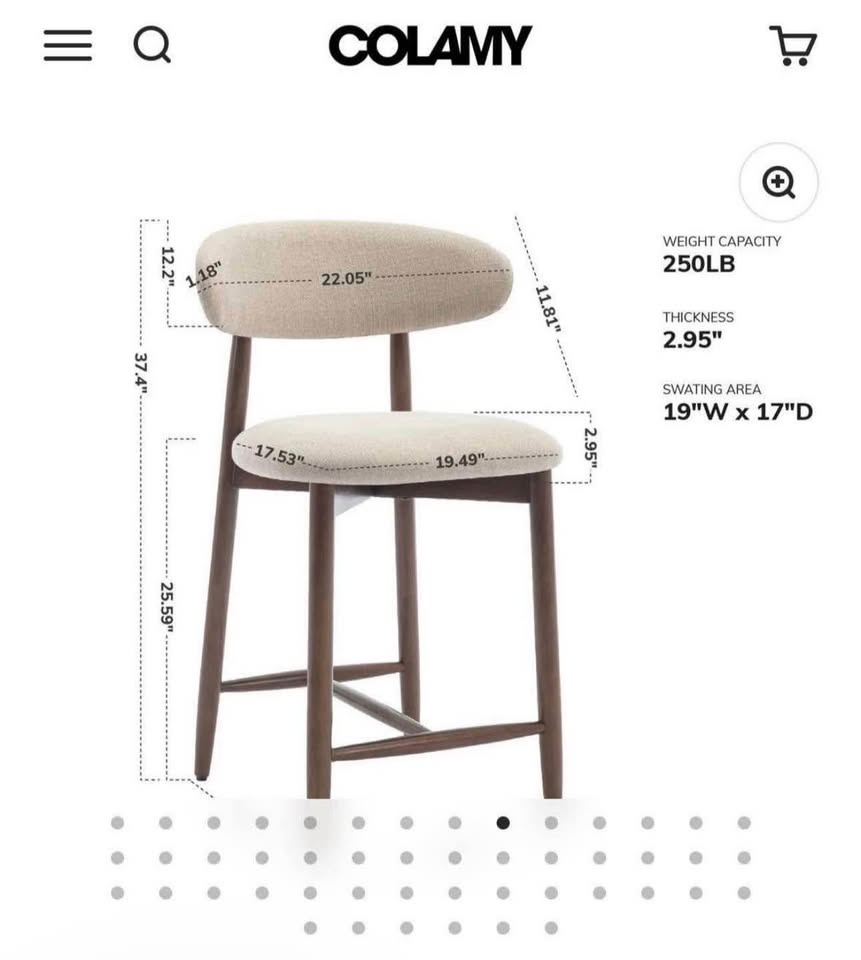 Modern Beige Counter Height Stools (Set of 2) - Brand New - photo 2