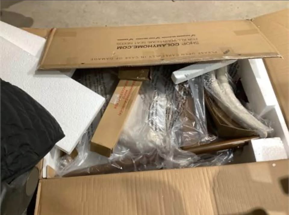 Modern Beige Counter Height Stools (Set of 2) - Brand New - photo 3