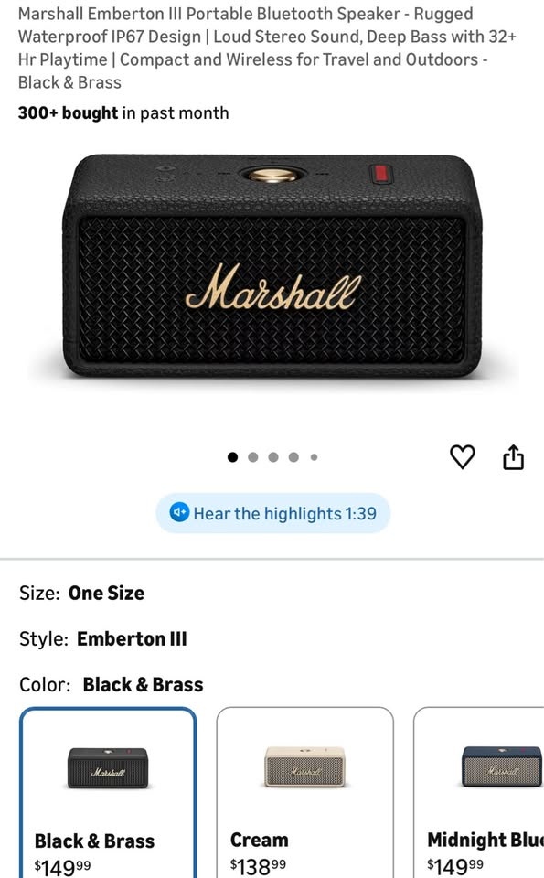 Marshall Bluetooth Speaker - photo 5