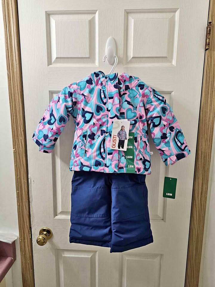 BNWT Gusti 18M Colorful Heart Snowsuit Winter Set