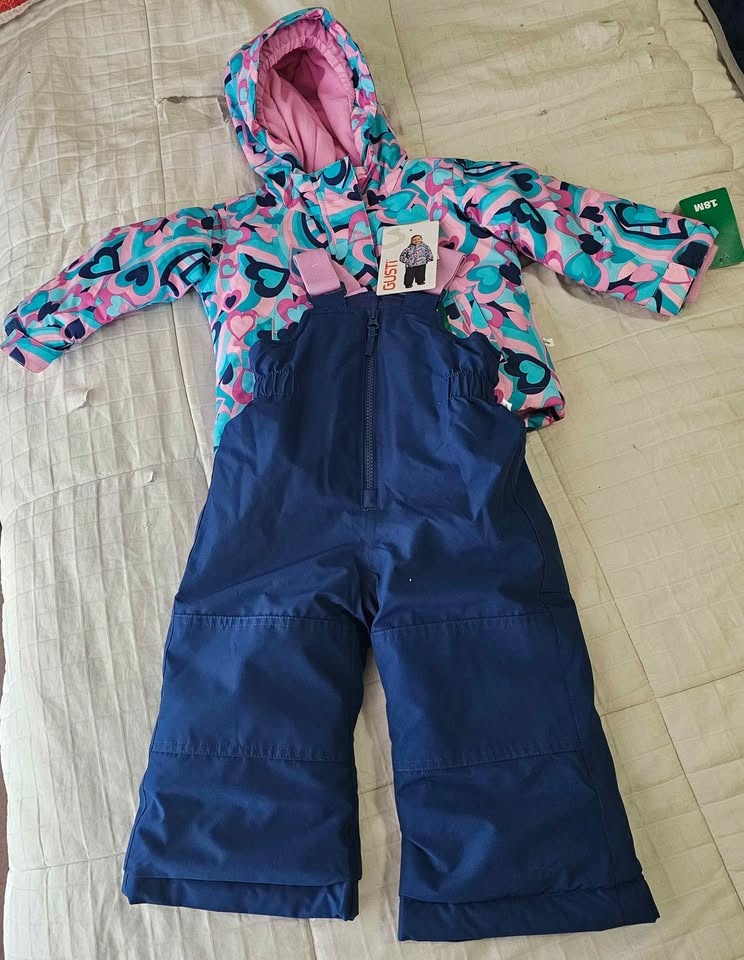 BNWT Gusti 18M Colorful Heart Snowsuit Winter Set - photo 4