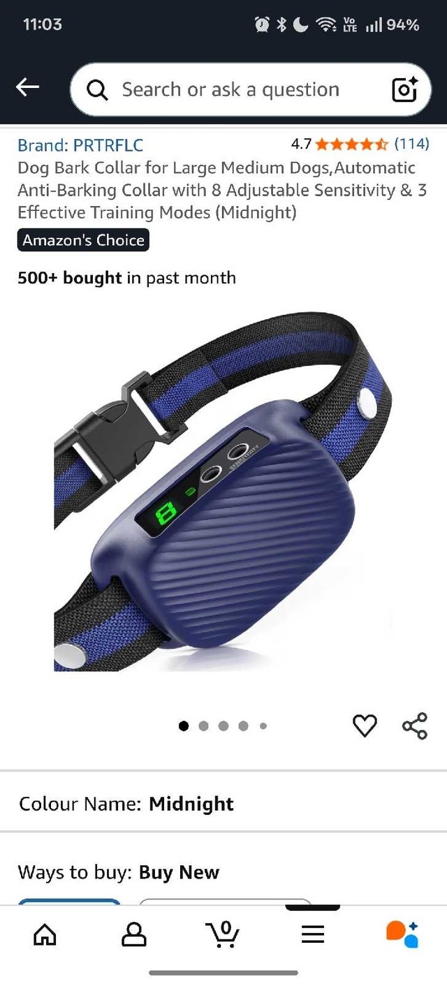 Dog Bark Collar for Large/Medium Dogs