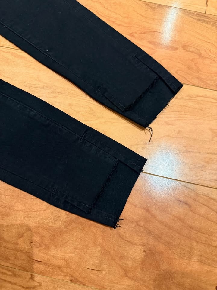Frame Le Skinny de Jeanne Film Noir Black Jeans Size 25 - photo 3