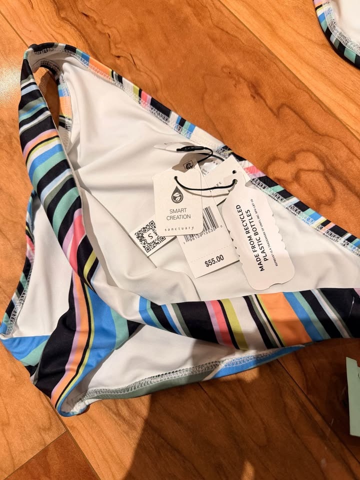 NWT Sanctuary MULTI Wavy Printed Swim Top & Bottom Set - US Smal - photo 4
