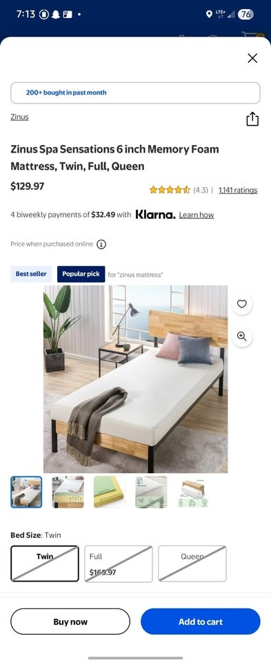 Brand New Zinus 6" Memory Foam Mattress - Queen - photo 2