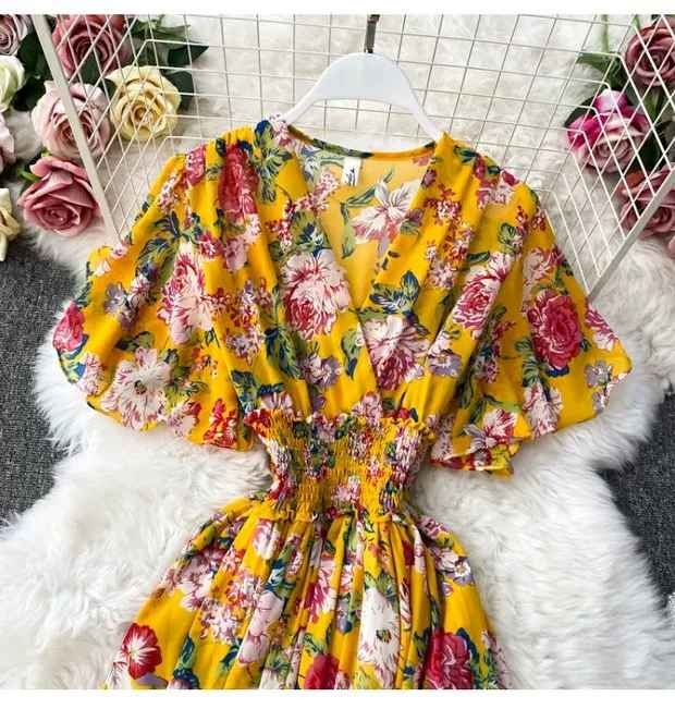 Yellow floral maxi dress - photo 2