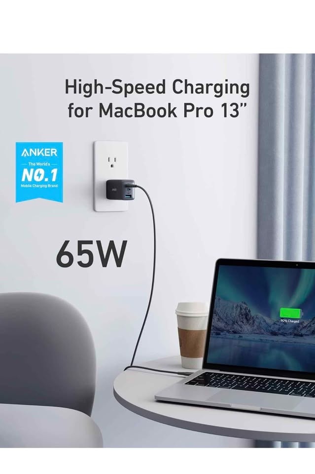 Anker 65W 3-Port USB-C Wall Charger - photo 2