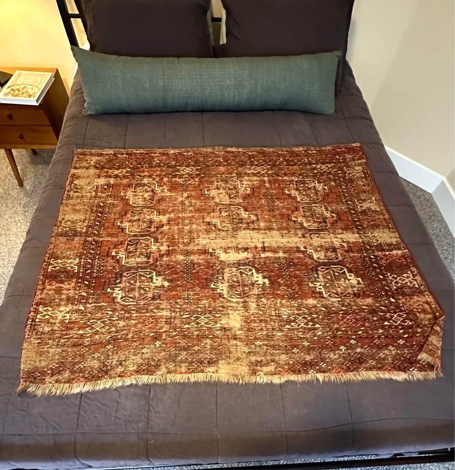 Antique Turkoman Tribal Rug - 41" x 49" - Authentic Character Pi - photo 3