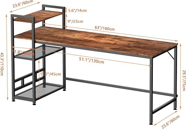 Office Desk with Bookshelf - photo 2