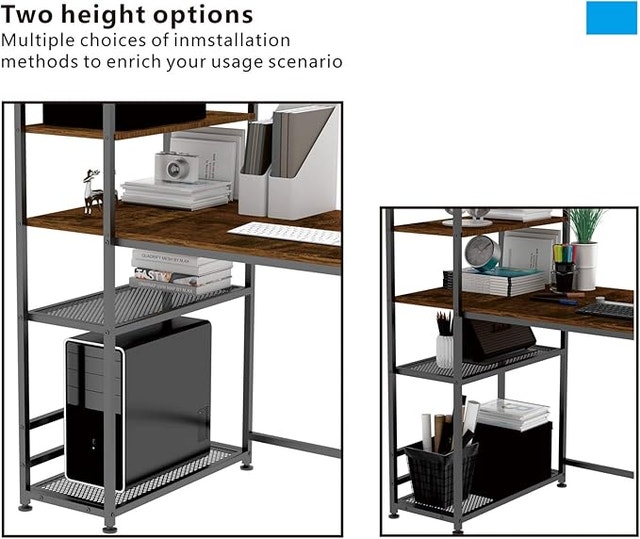 Office Desk with Bookshelf - photo 4