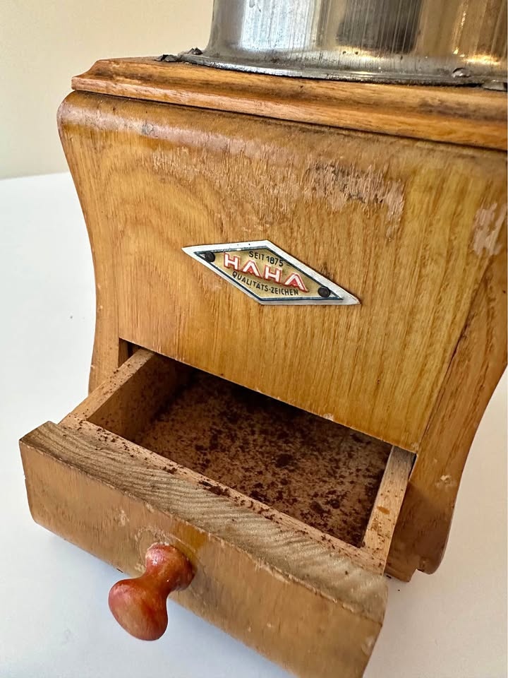 Vintage HAHA German Manual Coffee Grinder - Post-War Mid-Century
