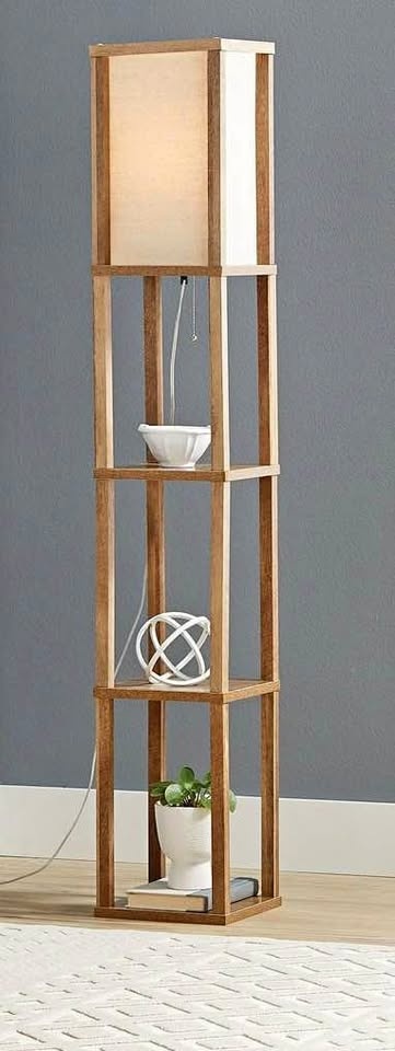 Floor Lamp with Shelves