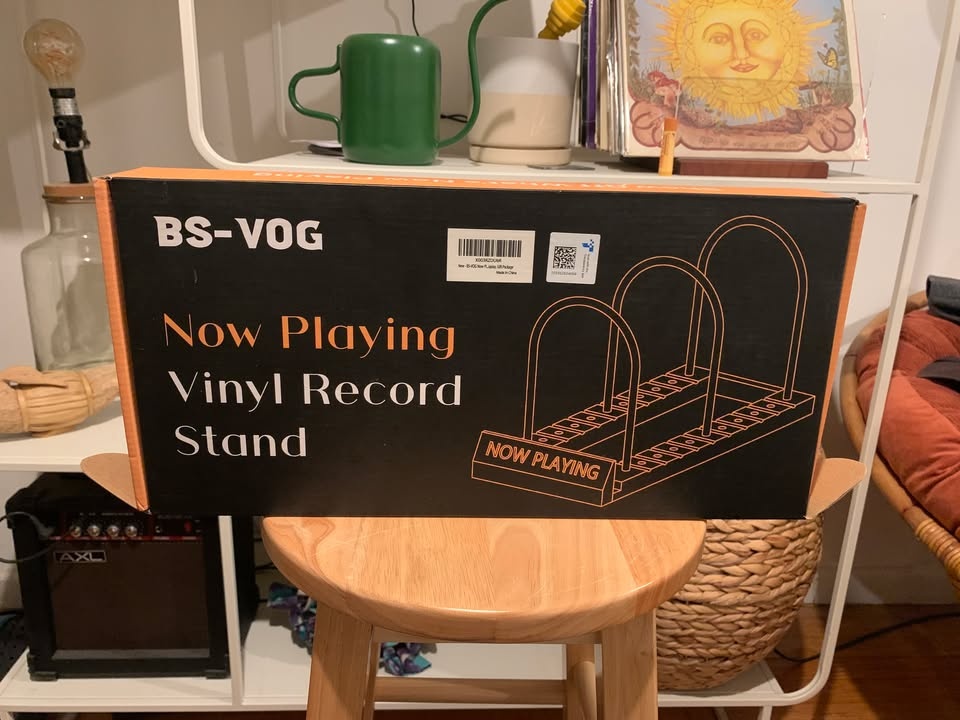 Vinyl Record 'Now Playing' Stand - Holds 50 LPs - photo 3