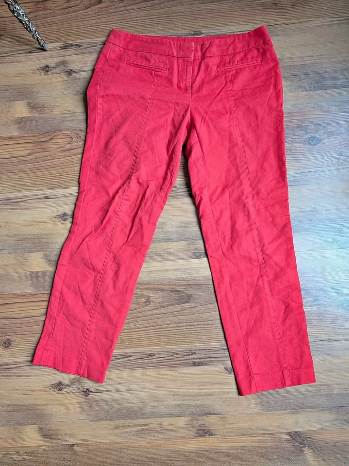 Vintage Kenar women's red cotton pants Size 6